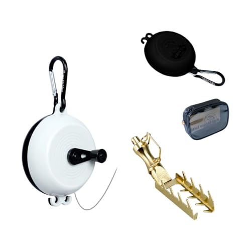 Professional Fishing Baits Hard Equipment with 30m Line for Lures Saver Fishing Retrievers Savers - color: black and white