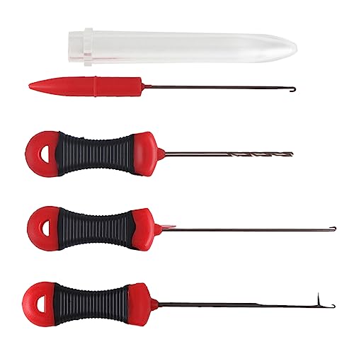 Baits Needle Stainless Steel Fish Stringer 4 in 1 Carps Fishing Baits Needle Tool Drilling Hook for Making Rigs Fish Pellets Baiting - color: B