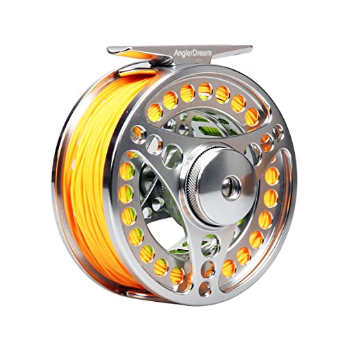 3/4 5/6 7/8 9/10WT Fly Fishing Reel with Line Combo 3 5 8 WT Fly Line Backing Leader CNC Machined Fly Reel - size: 3/4WT Fly Reel with Line Combo