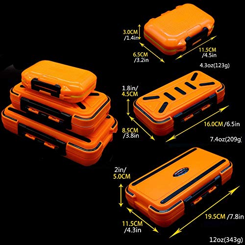 Waterproof Fishing Lure Box Spoon Hooks Baits Storage Tackle Box Containers for Casting Fishing Fly Fishing,Large/Medium/Small Lure Case - color: Gray-Large