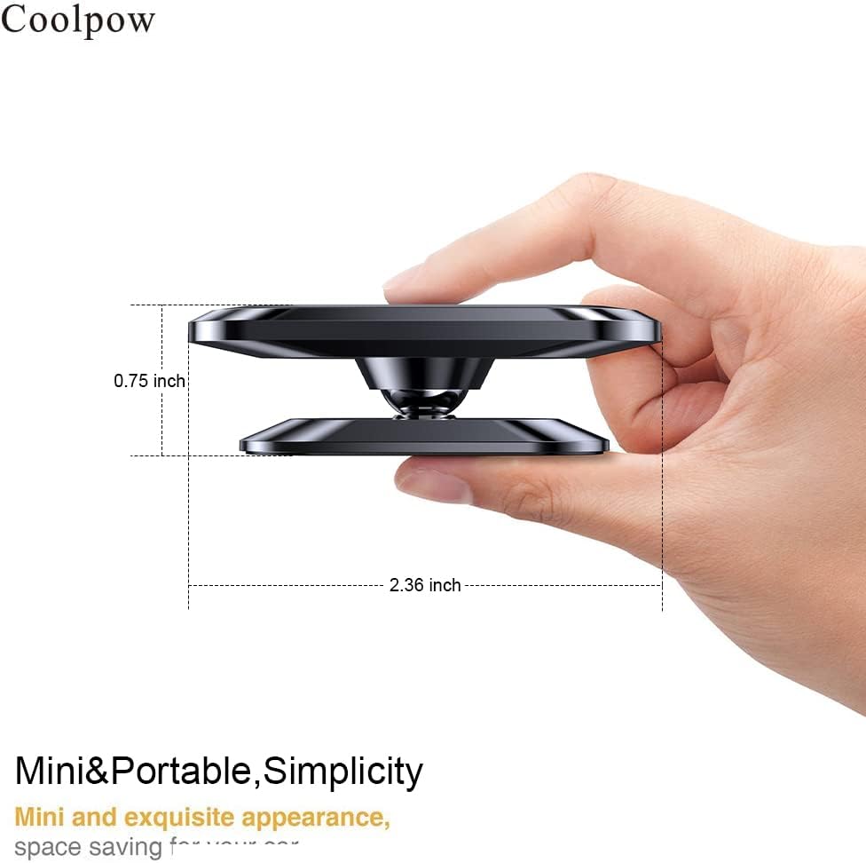 2-Pack Magnetic Phone Holder for Car Dash Strong Magnet Magnetic Car Phone Holder Mount 4 Plate Phone Holders for Your Car Phone Mount for Car Dashboard Cell Phone Car Mount for iPhone Samsung