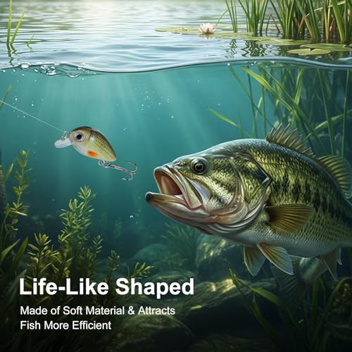 5 Pcs Mini Fishing Lures Hard Baits Hooks Micro Fishing Lures Crankbaits Baits Topwater for Freshwater and Saltwater - style: Style 1