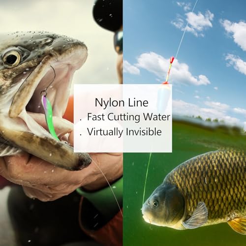 Nylon Fishing Line, 0.45mm 985ft,Strong Clear Invisible Hanging Wire for Crafts Beading, Decorative Pictures, Stringing Lights - size: 0.3mm-.012inch-1640ft