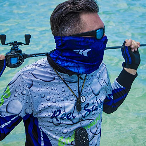 KastKing Sol Armis Neck Gaiter - UPF 50 Face Mask - UV Sun Protection Mask for Men & Women, Fishing, Hiking - color: G: Blue Patriot (Size: 19"x9.5"), size: One Size