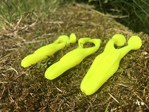 Paddle Toad Frog Soft Plastic 1/2oz 4.13" Fishing Lure - Pack of 3 - color: NEON SOLAR