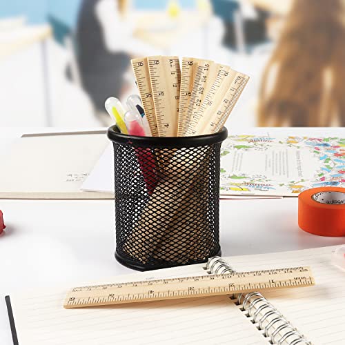 ZZTX 3 Pack Wooden Ruler 6 Inch（15 cm) | 2-in-1 scale design, Durable material, Double level design - color: 3 Pack, 6 Inch