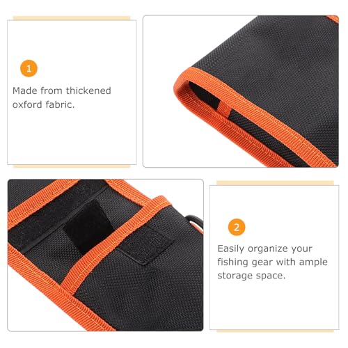 Thickened Oxford Fishing Gear Storage Bag, Large Capacity Lure Storage Wallet with Tool Organizer, Soft Bait Tackle Bag for Fishing and Camping Use