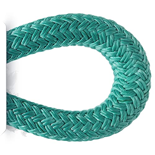 Pelican Rope High Strength Low Stretch Versatile Polyester Double Braid 100% Polyester Core and Cover The Ape Rigging Rope 3/4" x 150 ft. Green - size: 3/4" x 150 ft.