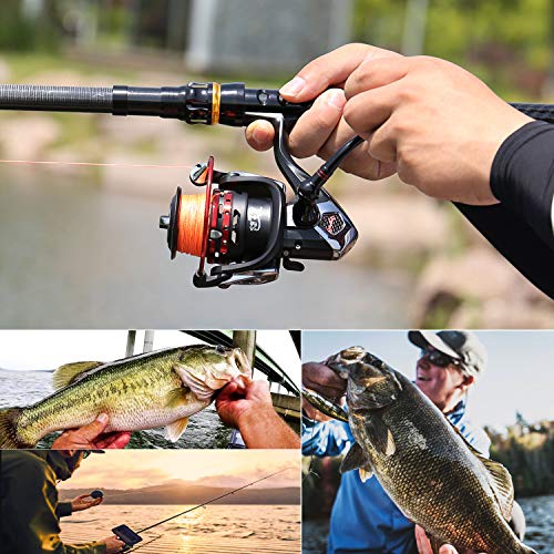 Sougayilang Fishing Reels Powerful 13+1BB Spinning Reels Ultra Smooth Reel for Saltwater or Freshwater - size: 1000