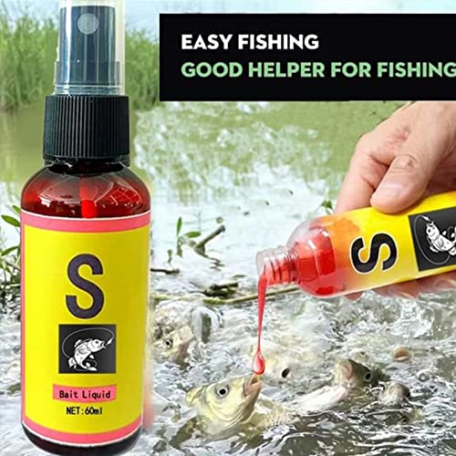 Scent Fish Attractants for Baits - 60ml Natural High Concentration Fish Bait, Safe & Effective Fish Bait Attractant Enhancer Liquid, Practical Anglers Fishing Equipment Accessories - color: 5 PCS