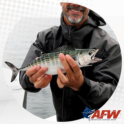 American Fishing Wire Surfstrand Bare 1x7 Stainless Steel Leader Wire - Fishing Leader Line for Saltwater, 20lb Test - 325lb Test in Bright, Camo in 30ft, 300ft, 600ft and 1,000ft Lengths - color: Camo, size: 15 lb / 600 ft