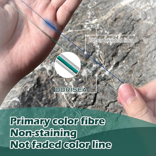 Extreme Braid 100% Pe Moss Green Braided Fishing Line 109Yards-2187Yards 6-550Lb Test Fishing Wire Fishing String Incredible Superline Zero Stretch - size: 100m/109Yards 70lb/0.44mm