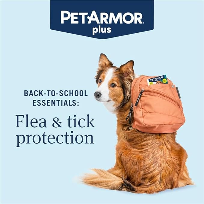 PetArmor Plus Flea and Tick Prevention for Dogs, Dog Flea and Tick Treatment, 3 Doses, Waterproof Topical, Fast Acting, X-Large Dogs (89-132 lbs)
