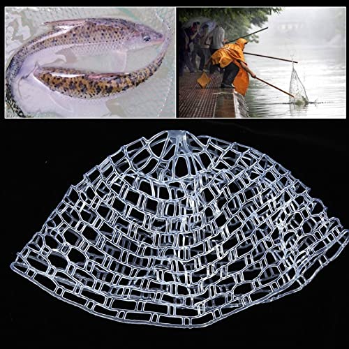 Fly Fishing Landing Net, Outdoor Fly Fishing Landing Net Clear Rubber Net Replacement Mesh Bag Fishing Net Replacement Accessory(Medium 100CM)