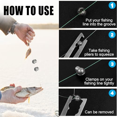 Split Shot Fishing Weights Kit, 180/210pcs Removable Round Fishing Weights Sinkers Clip On Shot Weights Fly Fishing Line Sinkers Fishing Sinkers for Freshwater Saltwater - color: 210pcs-small（0.8g 1g 1.5g 2g 2.5g）
