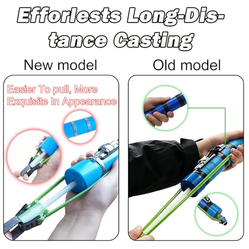 Upgraded Portable Fishing Catapult Rod with Reel, Durable & Lightweight Telescopic Lure & Bait Launcher for Saltwater & Freshwater, - size: XKTSYG-LSYL