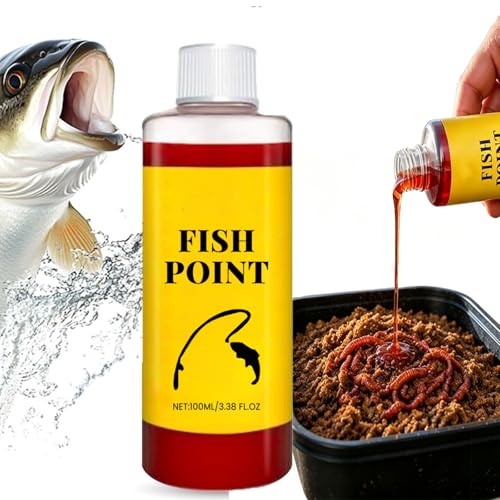 Red Worm Concentrated Fish Attractant Spray - Fast-Acting Freshwater Bait Additive, Enhances Scent & Improves Bite Response for Trout, Panfish - color: 100ml