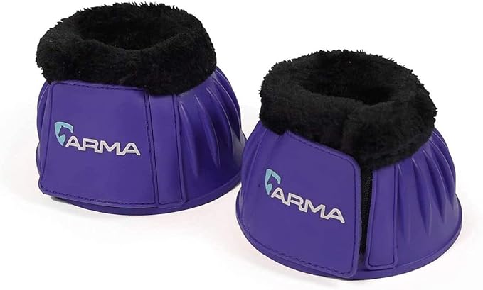 Shires ARMA Fleece Trim Bell Boot (Black, Pony)