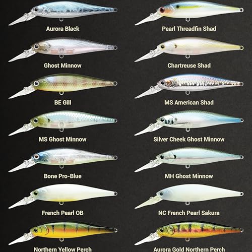 LUCKY CRAFT Pointer 78DD Freshwater Fishing Lure and Gear for Bass & Trout, 3 inch Deep Diving Suspending Jerkbait Fishing Line, Pressure-Ready Fish Bait, Premium Gear for Tackle Box, - color: 272 MS Ghost Minnow