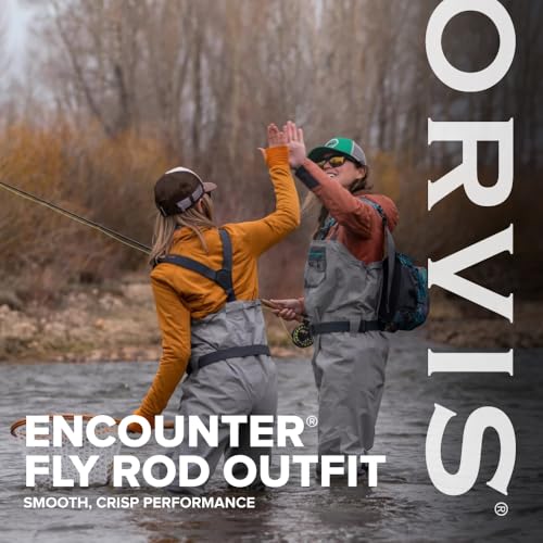 Orvis Encounter Fly Rod Outfit - 4Pc Fishing Rod and Reel Combo | Smooth Performance, Complete with Reel, Line, Backing, & Leader for Young Anglers, Pre-Balanced Ready-to-Fish Setup - size: 5-Weight, 8'6"