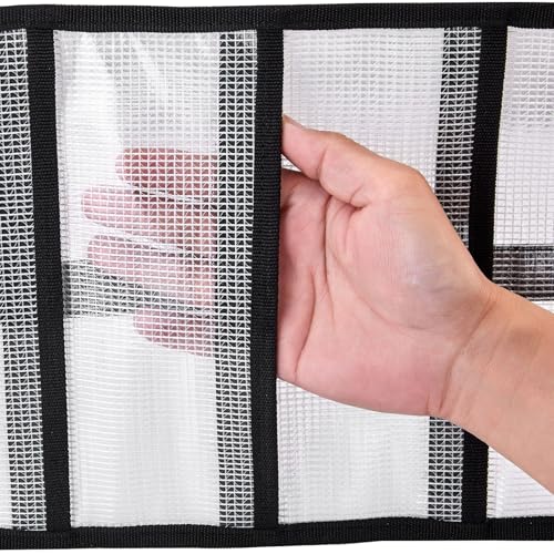Roll Up Fishing Lure Wraps Set-Durable Lure Bag 6 Pocket PVC Protective Cover Saltwater Hook Covers Fabric Lure Protector Trolling Lure Tackle Box - color: Clear 1-pack, size: 25" X 9"