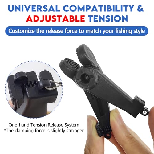 EUPHENG Fishing Downrigger Line Release Clips with Leader Snap, 2PCS/5PCS Release Clips for Downrigger Planer Board Trolling Offshore Fishing - size: 2 PCS