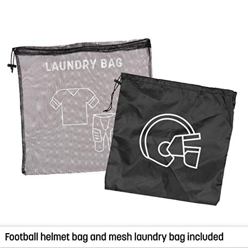 CHAMPRO Varsity Football Equipment Bag With Shoulder Carry Strap, Laundry and Helmet Bags - color: FOREST GREEN