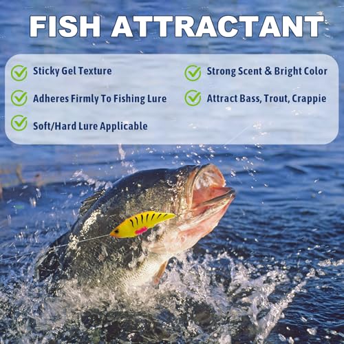 EUPHENG Fish Attractant Gel Luminous Pink Fishing Lure Attraction Enhancer Scent for Bass, Crappie and Trout Attractant - style: Shrimp Smell-10ml*3