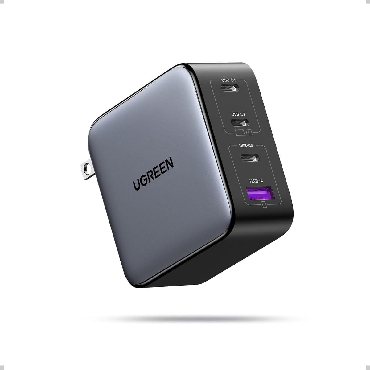 UGREEN Nexode 100W GaN USB C Charger, 4-Port Compact Foldable Fast Laptop Charger Power Adapter for MacBook Pro/Air, iPad Pro, iPhone 17/16/15 Series, Galaxy S25/S24, Pixel 10/9, Steam Deck, Pixelbook