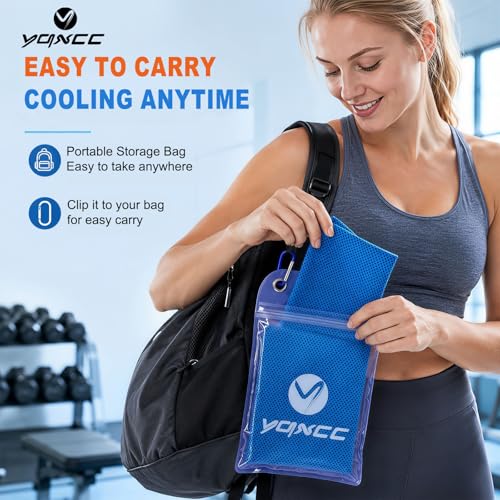 YQXCC 4 Pack Cooling Towels 40"x12", Cold Cool for Neck & Face | Cooling Neck Wraps, Soft Breathable Microfiber Chilly Towels, Ideal for Gym, Yoga, Golf, Running, Camping & Hot Weather - color: Dark Gray*2 + Light Gray*2