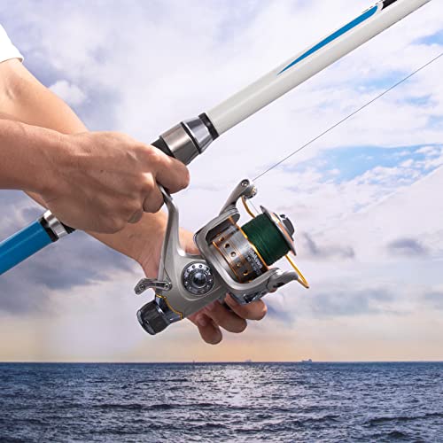 Yoshikawa Baitfeeder Spinning Reel Fishing 5.5:1 11 High Power Stainless Ball Bearings 30Lb Drag Right Left Hand Saltwater Freshwater Reversible Front Rear Drag Live Liner 3000-6000 - style: Cy-3000