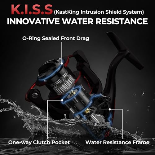 KastKing Sharky Spinning Reel – 5.2:1 & 6.2:1 Gear Ratios, Carbon Fiber Drag 33–39.5LB, 10+1 Stainless Bearings, Lightweight Nylitech Body, Oversize Shaft, for Saltwater & Freshwater - color: 5.2:1-Sharky III, size: 3000