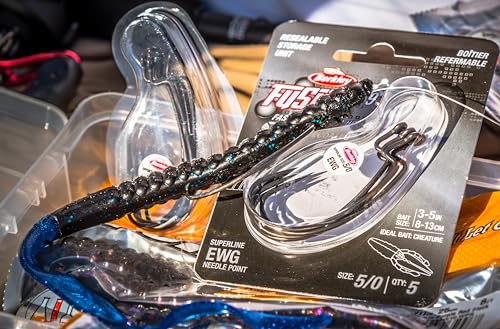 Berkley PowerBait Power Worms Fishing Soft Bait - color: Black Blue Fleck, size: 10" (8 Count)