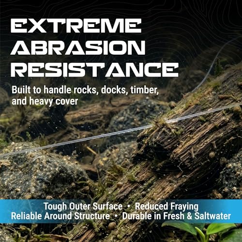 Reaction Tackle 100% Pure Fluorocarbon Fishing Line - High Strength, Abrasion-Resistant, Fast-Sinking, Virtually Invisible - Saltwater and Freshwater Leader Line - color: Clear, size: 20lb (50 Yards)