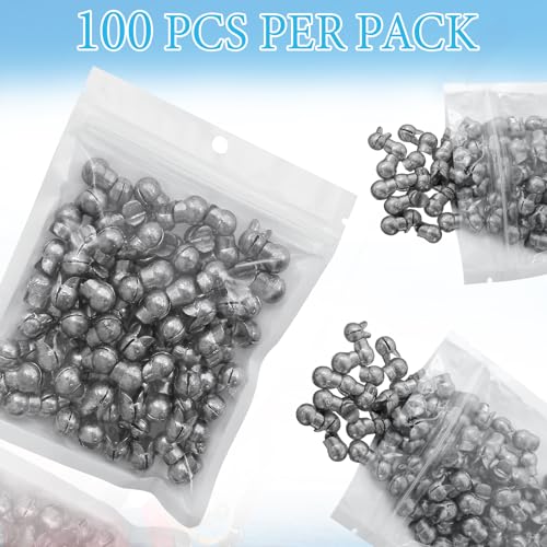 100Pcs Split Shot Fishing Weights Sinkers Open Mouth Design Weight | Large Capacity Removable Lead Assortment Clip On Fishing Accessories for Freshwater Saltwater - style: 1/16oz