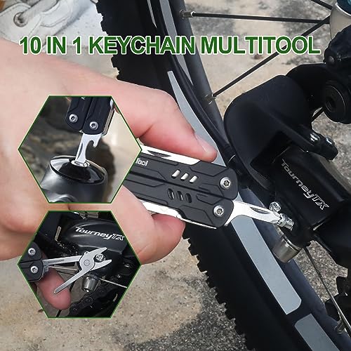 NexTool Keychain Multitool, Mini Sailor Scissors, 10 in 1 Mini Multitool with EDC Pocket Knife, Mini Pliers, Bottle Opener and Screwdriver for Fishing, Camping, Gifts for Men on Christmas, Birthday | 10-in-1 Mini Multitool, Flexible Tailoring Scissors, Co