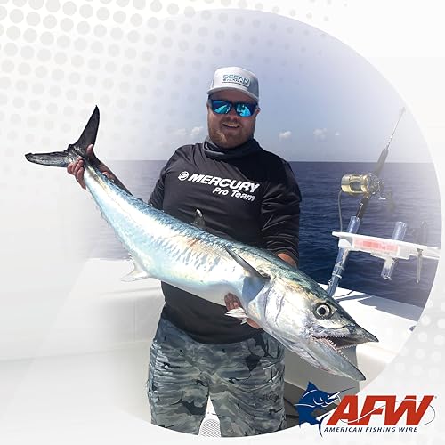 American Fishing Wire Surfstrand Bare 1x7 Stainless Steel Leader Wire - Fishing Leader Line for Saltwater, 20lb Test - 325lb Test in Bright, Camo in 30ft, 300ft, 600ft and 1,000ft Lengths - color: Camo, size: 30 lb / 1000 ft