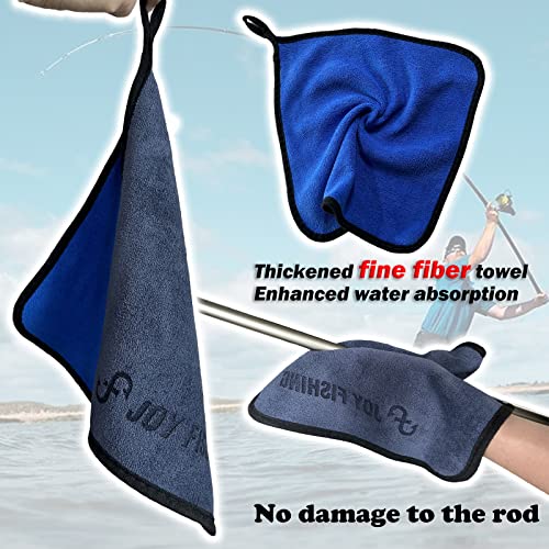 Professional Fishing Gloves,Catch Fish Gloves with Magnet Hooks, Anti-Slip Fishing Gloves Protects Hand (Black) - color: Right