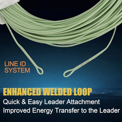 Aventik Trout Trout Boost Single Hand Spey Floating Fly Fishing Line Freshwater Fishing Smooth Accurate Casting Easy Roll Casting 100FT with Welded Loops - color: Green2 Trout Premier, size: 5F