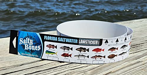 Salty Bones Florida Saltwater Lawsticker - 36" Sticker Ruler - Made in The USA - Latest Version