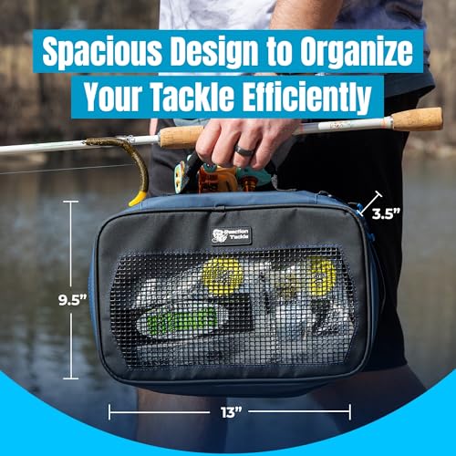 Reaction Tackle Deluxe Bait Binder, Water Resistant Soft Bait Storage System for Soft Plastics and Rigs with Zippered Sleeves, Mesh Bag - size: Mesh Bag