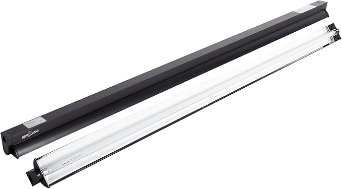 REPTI ZOO T5 HO UVB Lighting Combo Kit, Terrarium Hood Comes with Desert 10.0 UVB T5 Lamp (54W)
