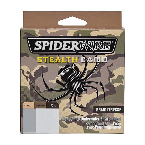 SpiderWire Stealth Braid Fishing Line - color: Camo, size: 125yd, style: 8lb Break Strength