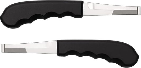 Regular Hoof Knife for Horses – Farrier Tool with Plastic Grip – Hoof Trimming Knife for Equine Care & Veterinary Use (Semi-Wide Blade)