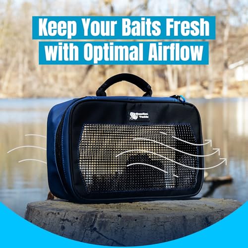 Reaction Tackle Deluxe Bait Binder, Water Resistant Soft Bait Storage System for Soft Plastics and Rigs with Zippered Sleeves, Mesh Bag - size: Mesh Bag