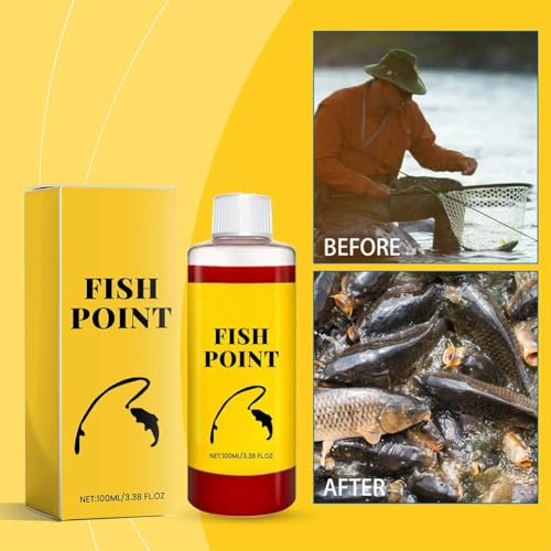 Concentrated Fish Attractant Liquid,Red Worm Liquid Spray,Powerful Fishing Bait Scent Attractant,Fast-Acting Red Worm Bait Additive for Freshwater Fishing,Enhances Scent & Improves Bite Response - color: Yellow
