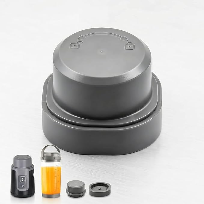 Blade Cover and Vessel Cap for Ninja Blast Portable Blender BC100 & BC151 Series, Food-Grade Leakproof Lid Replacement with Silicone Seal, Portable Travel Blender Accessories, gray (gray)