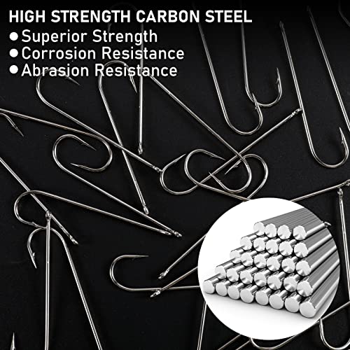 Dr.Fish 100 Pack Aberdeen Hooks Freshwater Fishing Hooks, Extra Long Shank Light Wire, Crappie/Bass/Bream/Bluegill/Panfish Fishing - size: #2-100 Pack
