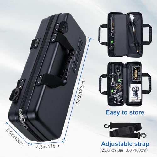 Goture Fishing Rod and Reel Combos-Telescopic Fishing Pole Spinning Reel Lures Set with PC Hard Shell Suitcase, Telescopic Rod Reel Combo Kit for Starter Travel Saltwater, Gifts for Men - size: 6FT/1.8M