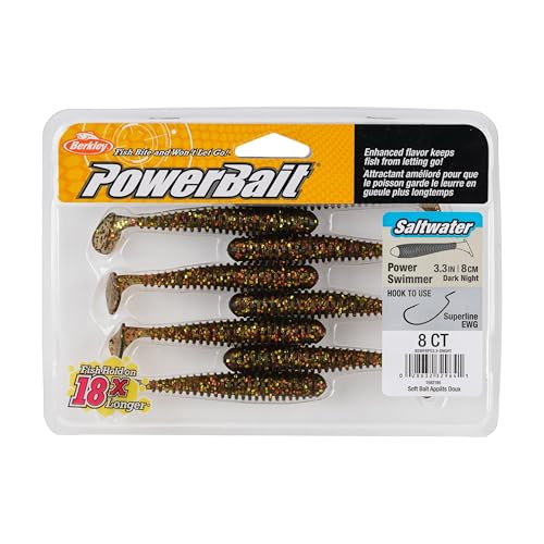 Berkley Berkley PowerBait Saltwater Power Swimmer - color: Dark Night, size: 3 1/3"